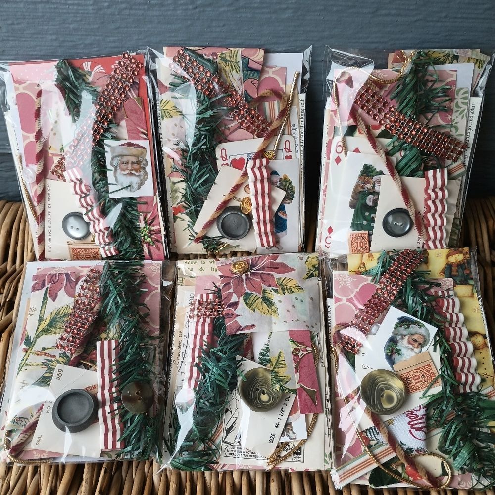 35 Pc Christmas Mixed Media Collage Kit
